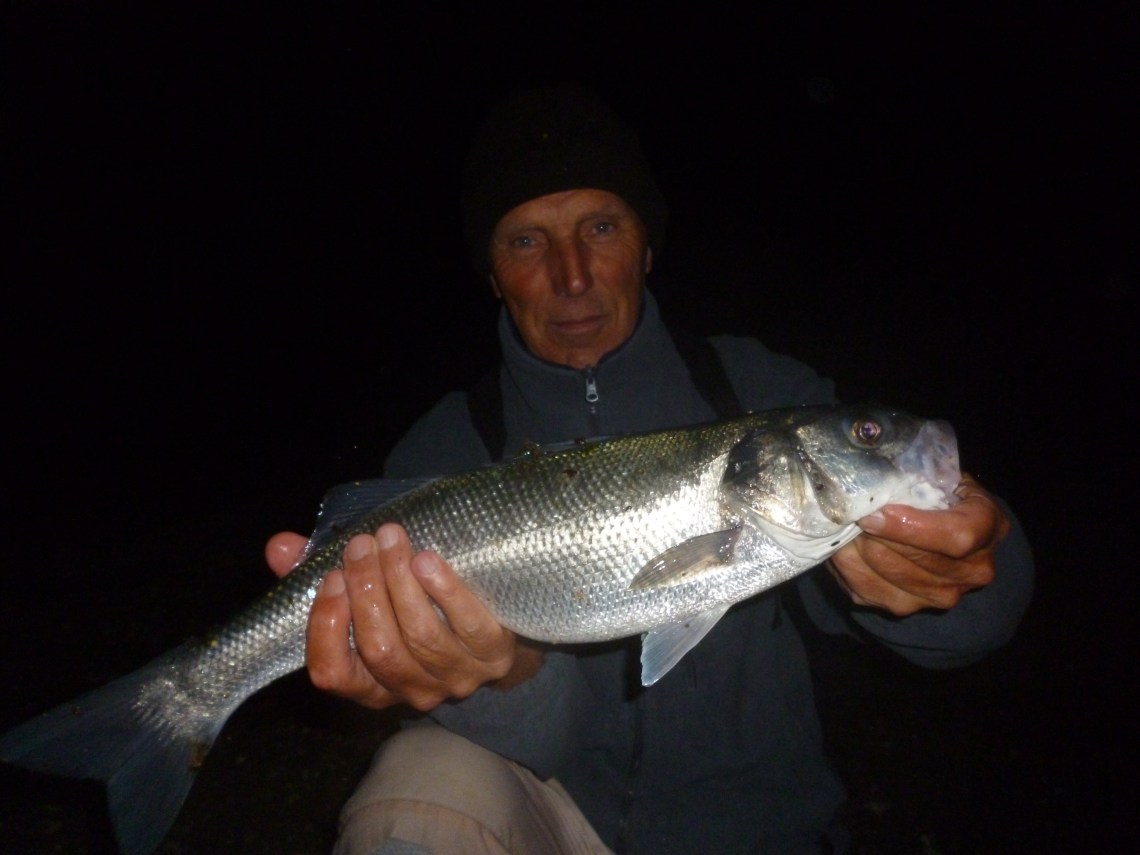 bass fishing in darkness