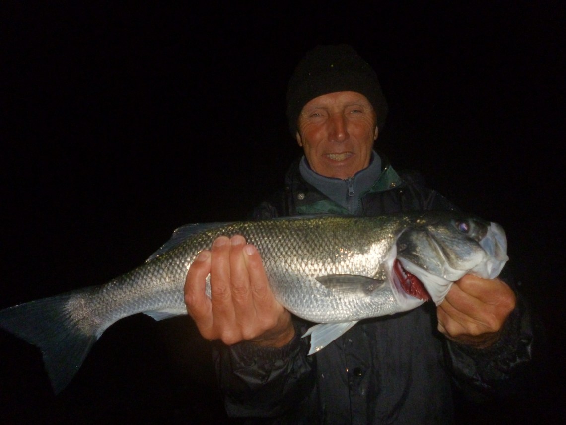 bass fising at night