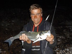 Bass caught on a needlefish