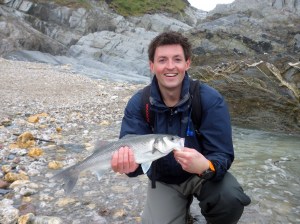 Bass fishing with the south Devon Bass Guide