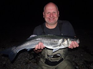 Guided bass fishing client