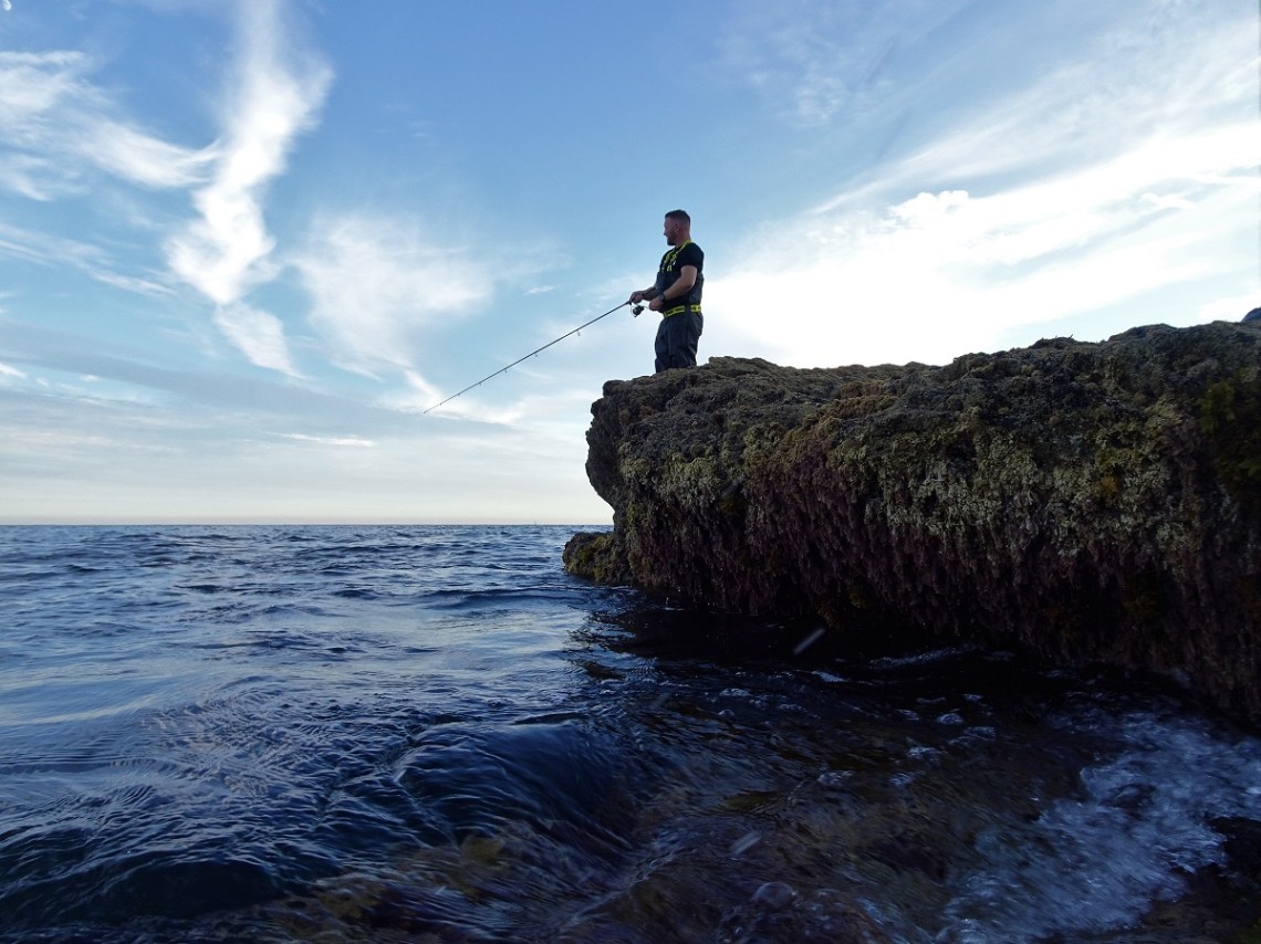 Rocky ground bass fishing