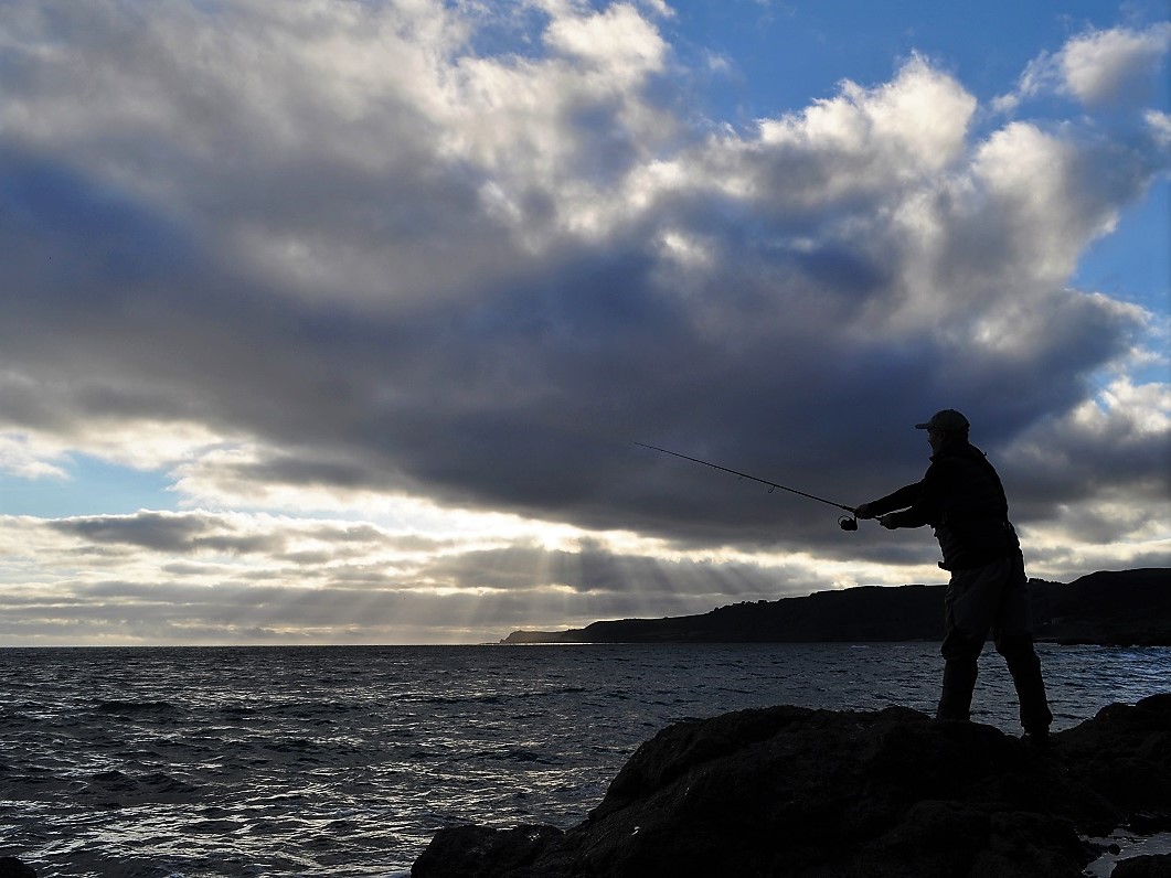 South Devon coastline fishing