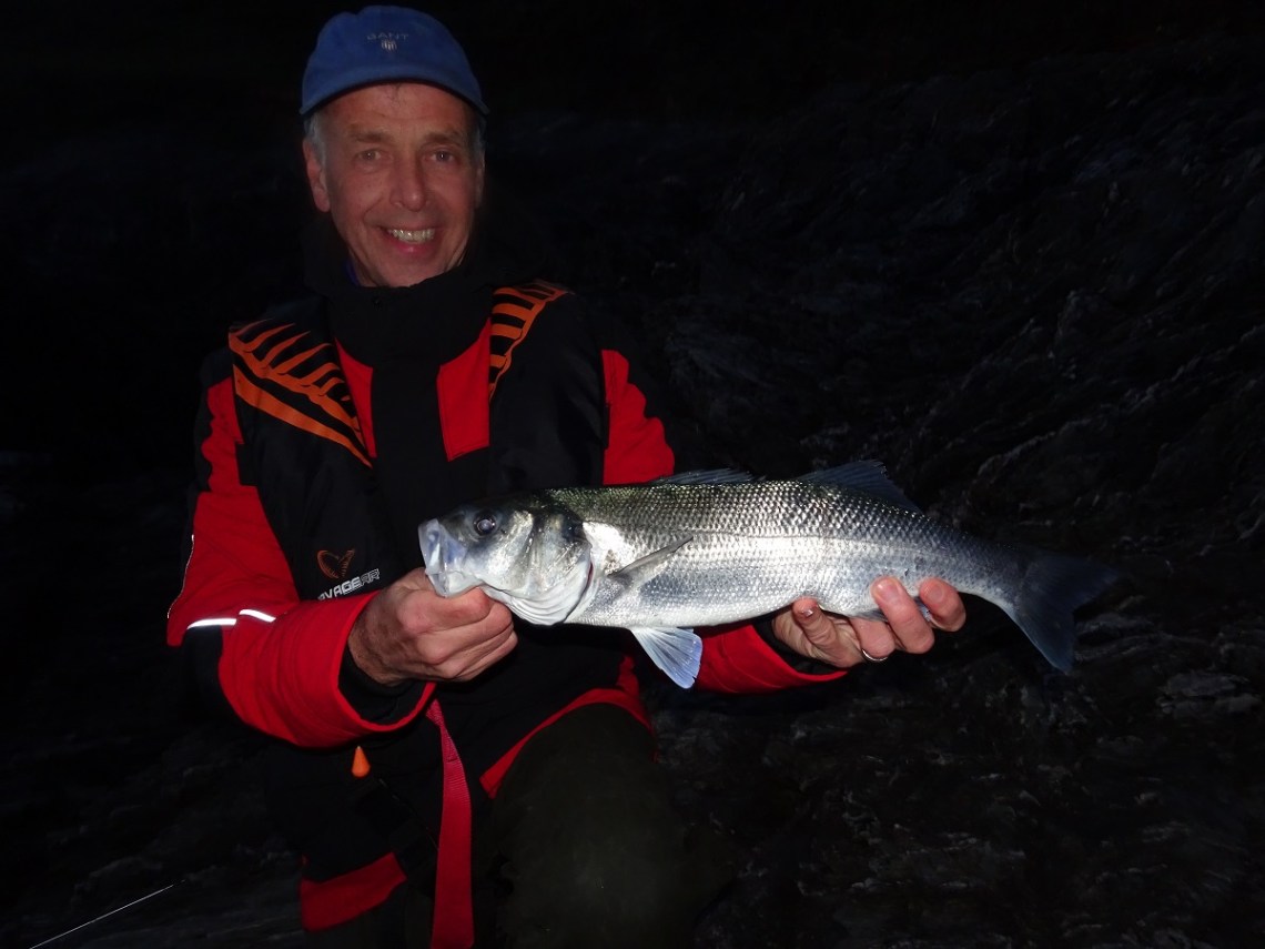 Bass at dusk sinking jig