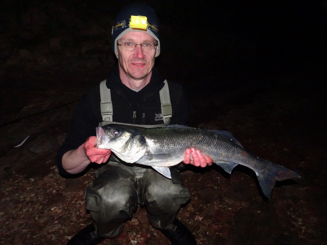 South Devon bass fishing