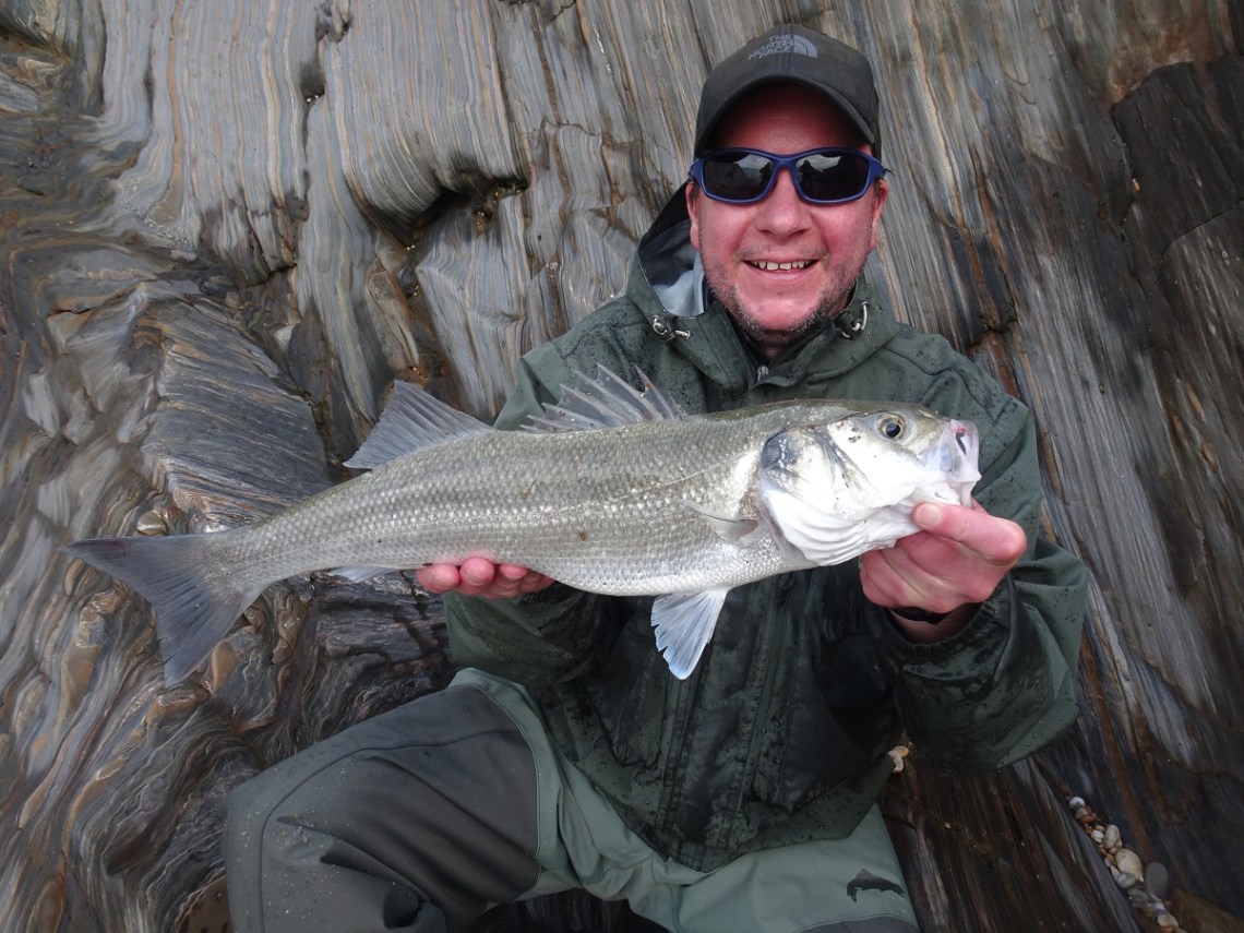 Bass on lures in rough seas