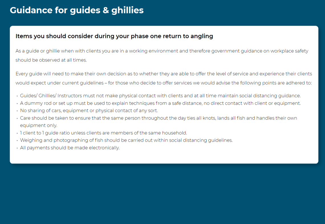 Angling Trust Guidance